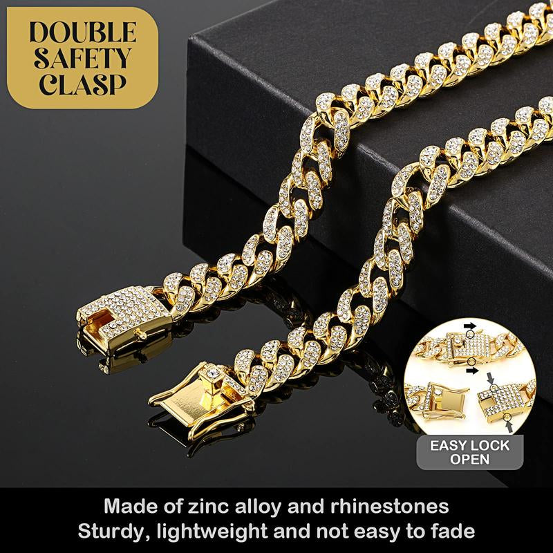 Rhinestone Decorated Dog Chain, 1 Count Pet Harnesses Necklace Collars with Secure Buckle, Fashionable Pet Accessories for Small Medium Large Dogs, Dog Stuff, Pet Products, Puppy Essentials